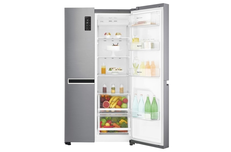 LG Americká chladnička LG | F | Hrubý objem 687 l | 435 kWh/rok | Lineární invertorový kompresor | Total No Frost | Multi-Air Flow™ |Vnější LED displej, GSB760PZXZ