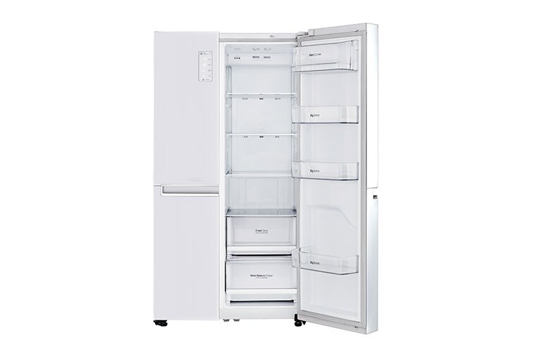 LG F (v rozsahu A až G) | Hrubý objem 687 l | 438 kWh/rok | LG Lineární invertorový kompresor | LG Total No Frost | Multi-Air Flow™ |Vnější LED displej, GSB760SWXV