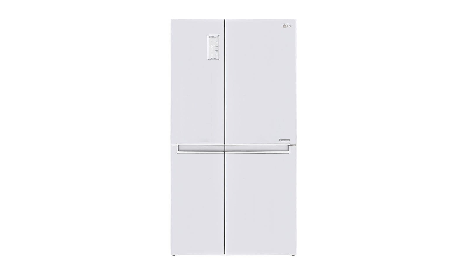 Čelní pohled na F (v rozsahu A až G) | Hrubý objem 687 l | 438 kWh/rok | LG Lineární invertorový kompresor | LG Total No Frost | Multi-Air Flow™ |Vnější LED displej GSB760SWXV