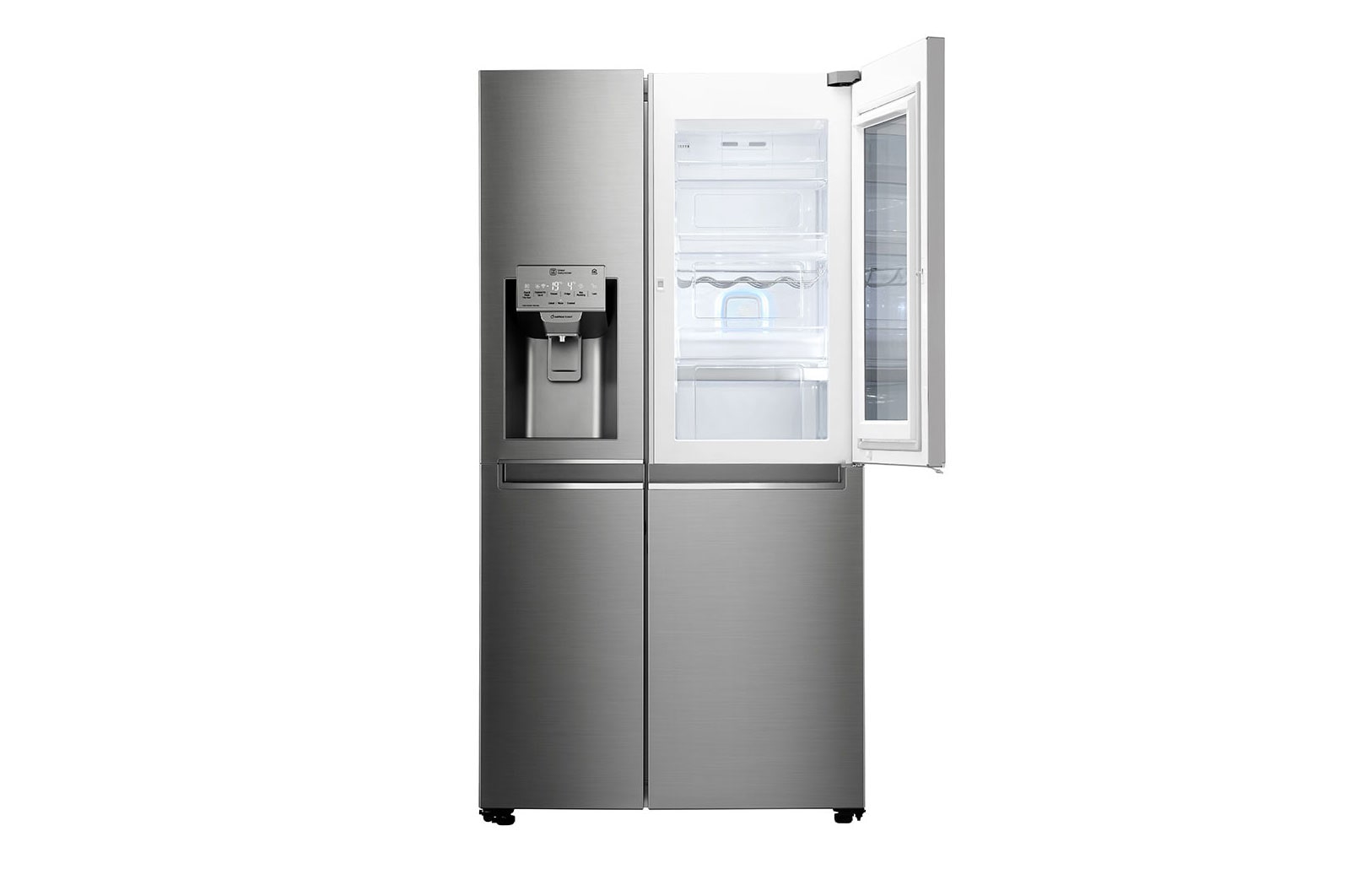 LG Americká chladnička | InstaView Door-in-Door™ | F | Hrubý objem 675 l | 431 kWh/rok | LG Lineární invertorový kompresor | LG Total No Frost | Multi-Air Flow™ | Nápojový automat | Pure N Fresh™ | ThinQ™ + WiFi ﻿, GSI961PZAZ