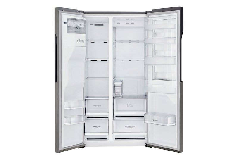 LG Americká chladnička LG | Door-in-Door™ | F | Hrubý objem 663 l | 419 kWh/rok | Lineární invertorový kompresor | Total No Frost | Multi-Air Flow™ | Vnější LED displej, GSJ361DIDV