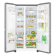 LG Americká chladnička | Door-in-Door™ | F | Hrubý objem 668 l | 431 kWh/rok | LG Lineární invertorový kompresor | LG Total No Frost | Multi-Air Flow™ | Vnější LED displej | Nápojový automat | Pure N Fresh™, GSJ960PZBZ