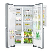 LG Americká chladnička | Door-in-Door™ | F | Hrubý objem 668 l | 431 kWh/rok | LG Lineární invertorový kompresor | LG Total No Frost | Multi-Air Flow™ | Vnější LED displej | Nápojový automat | Pure N Fresh™, GSJ960PZBZ