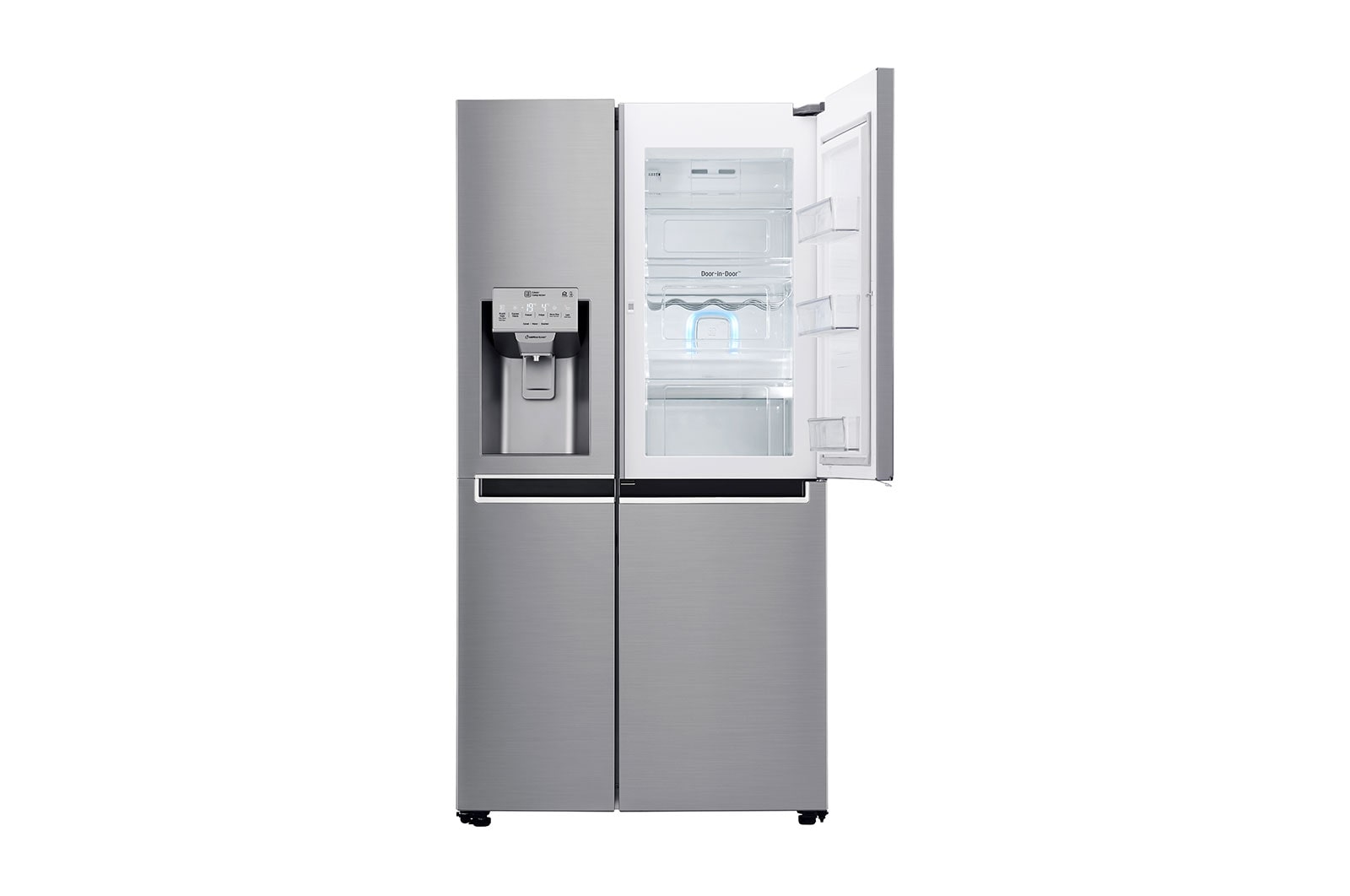 LG Americká chladnička | Door-in-Door™ | F | Hrubý objem 668 l | 431 kWh/rok | LG Lineární invertorový kompresor | LG Total No Frost | Multi-Air Flow™ | Vnější LED displej | Nápojový automat | Pure N Fresh™, GSJ960PZBZ