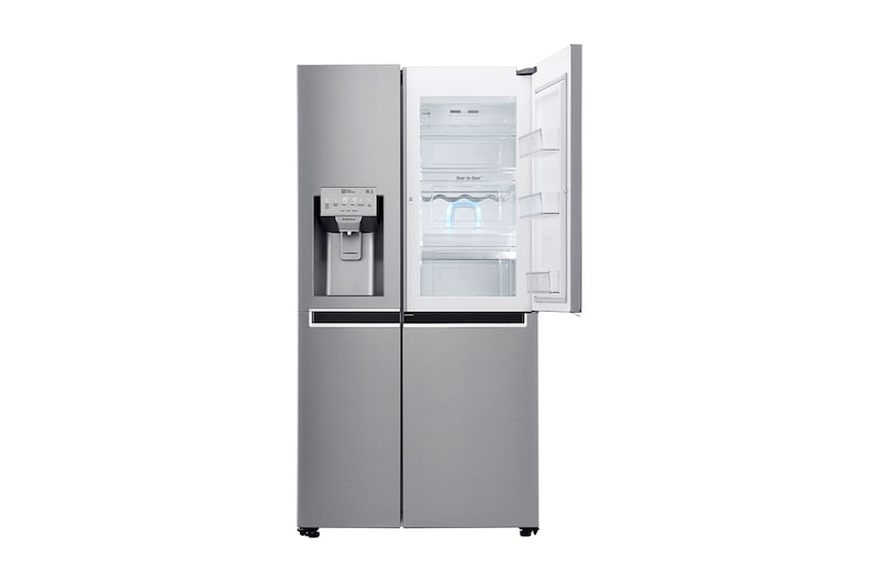 LG Americká chladnička | Door-in-Door™ | F | Hrubý objem 668 l | 431 kWh/rok | LG Lineární invertorový kompresor | LG Total No Frost | Multi-Air Flow™ | Vnější LED displej | Nápojový automat | Pure N Fresh™, GSJ960PZBZ