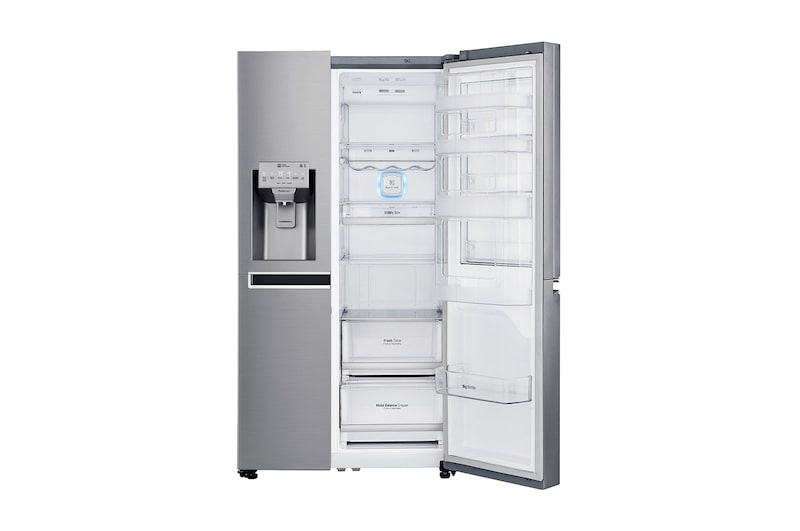LG Americká chladnička | Door-in-Door™ | F | Hrubý objem 668 l | 431 kWh/rok | LG Lineární invertorový kompresor | LG Total No Frost | Multi-Air Flow™ | Vnější LED displej | Nápojový automat | Pure N Fresh™, GSJ960PZBZ