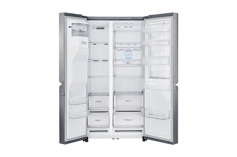 LG Americká chladnička | Door-in-Door™ | F | Hrubý objem 668 l | 431 kWh/rok | LG Lineární invertorový kompresor | LG Total No Frost | Multi-Air Flow™ | Vnější LED displej | Nápojový automat | Pure N Fresh™, GSJ960PZBZ