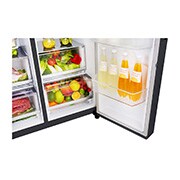 LG Americká chladnička LG | E (v rozsahu A až G) | Hrubý objem 688 l | 345 kWh/rok | Lineární kompresor | Multi Air Flow | Door-in-Door™ | Door cooling | Pure N Fresh, GSJ961MCCZ