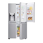 LG Door-in-Door™ | F (v rozsahu A až G) | Hrubý objem 668 l | 376 kWh/rok | LG Lineární invertorový kompresor | LG Total No Frost | Multi-Air Flow™ | Vnější LED displej | Nápojový automat | Pure N Fresh™, GSJ961NEBZ
