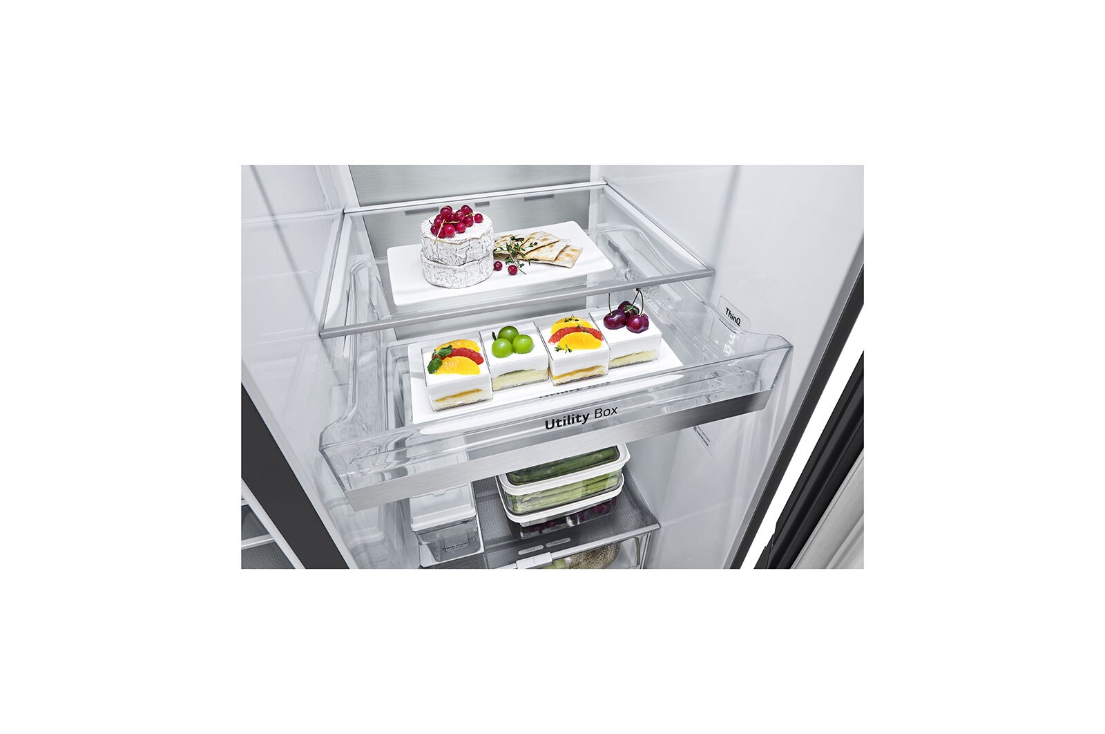 LG Americká chladnička LG | E | 635 l | DoorCooling+™ | Door-in-Door™, GSJV91MCAE