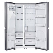 LG Americká chladnička LG | F | Hrubý objem 668 l | 431 kWh/rok | Lineární invertorový kompresor | Total No Frost | Multi-Air Flow™ | Vnější LED displej | Nápojový automat | ThinQ™ + WiFi, GSL471ICEZ
