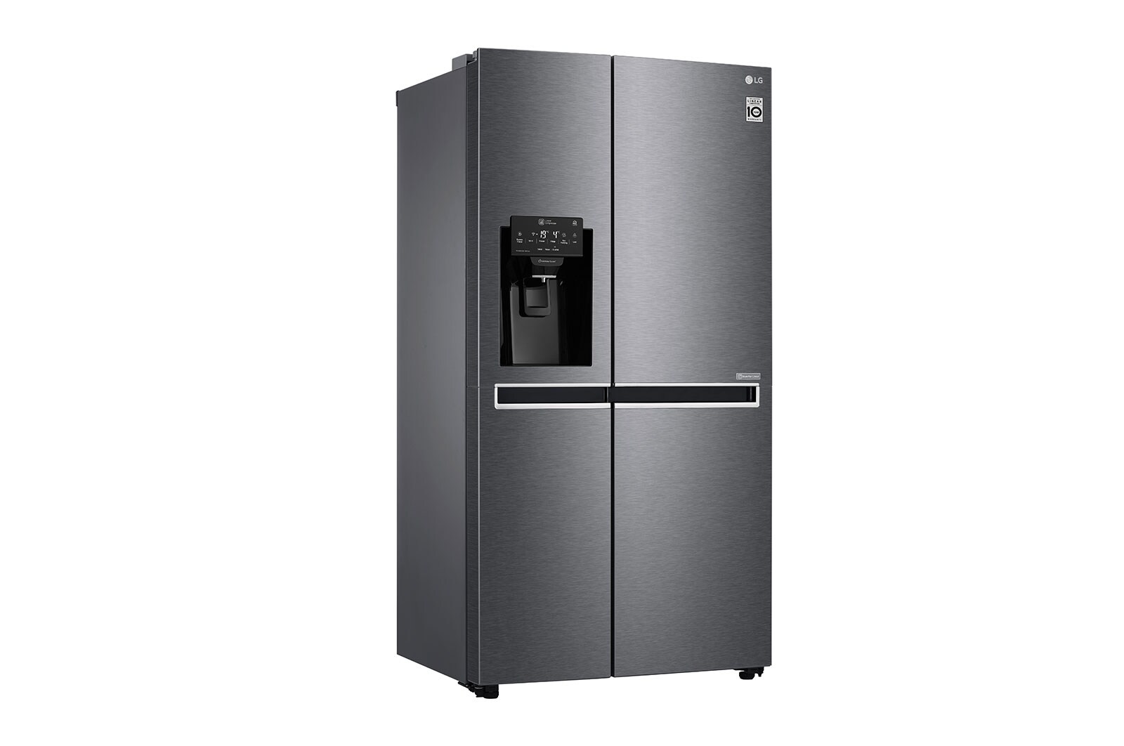 LG Americká chladnička LG | F | Hrubý objem 668 l | 431 kWh/rok | Lineární invertorový kompresor | Total No Frost | Multi-Air Flow™ | Vnější LED displej | Nápojový automat | ThinQ™ + WiFi, GSL471ICEZ
