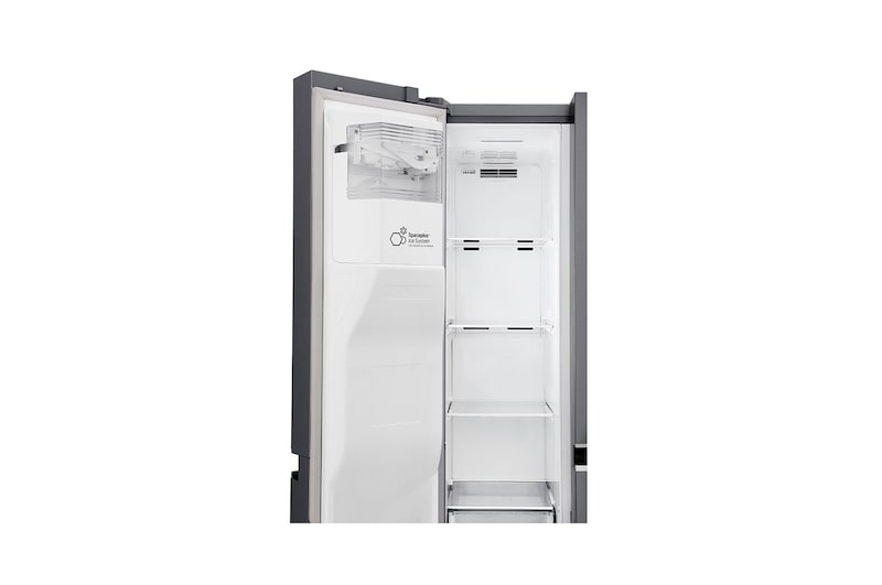 LG Americká chladnička LG | F | Hrubý objem 668 l | 431 kWh/rok | Lineární invertorový kompresor | Total No Frost | Multi-Air Flow™ | Vnější LED displej | Nápojový automat | ThinQ™ + WiFi, GSL471ICEZ