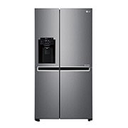Čelní pohled na Americká chladnička LG | F | Hrubý objem 668 l | 431 kWh/rok | Lineární invertorový kompresor | Total No Frost | Multi-Air Flow™ | Vnější LED displej | Nápojový automat | ThinQ™ &#43; WiFi GSL471ICEZ