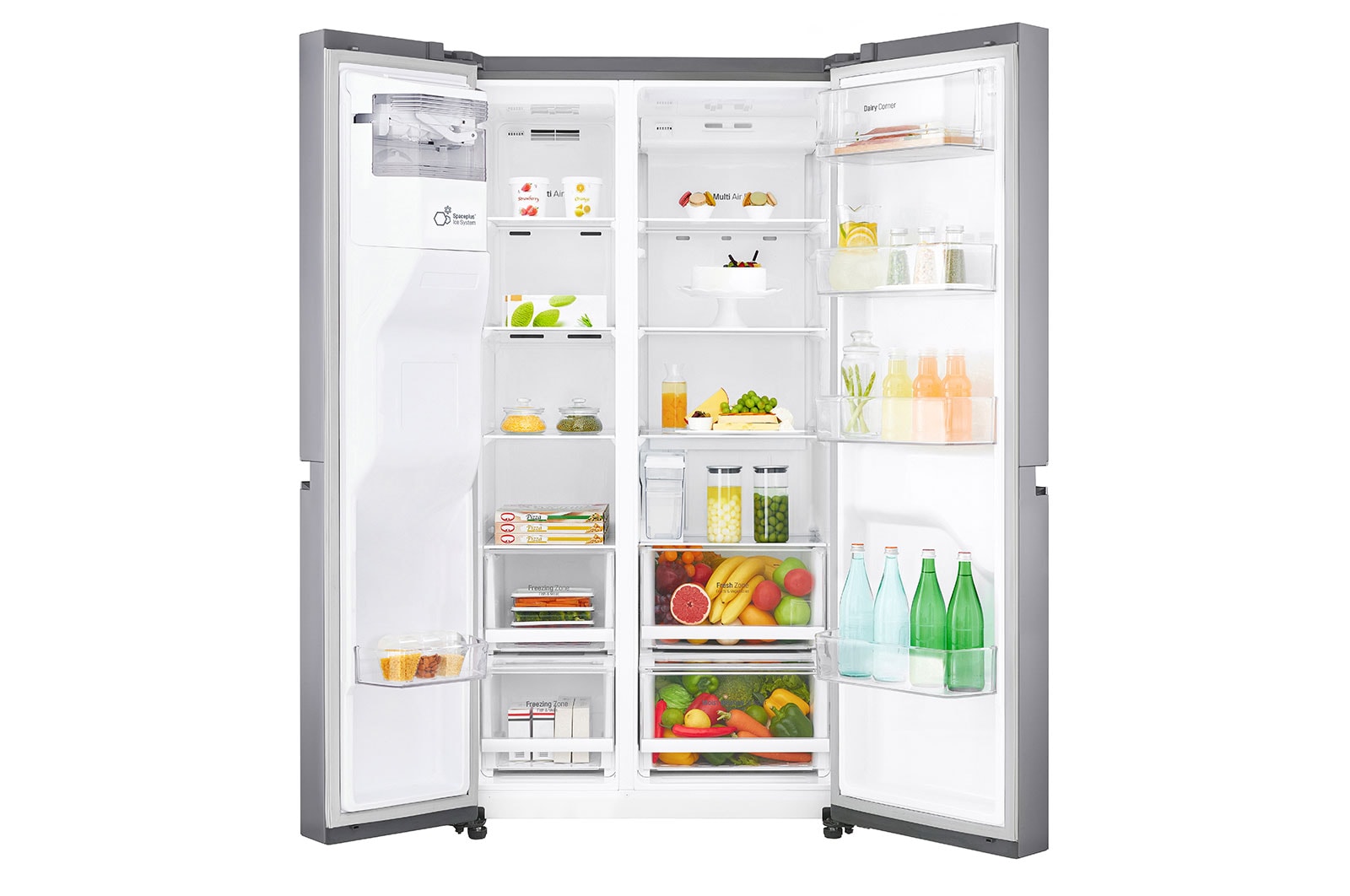 LG Americká chladnička | F | Hrubý objem 688 l | 431 kWh/rok | LG Lineární invertorový kompresor | LG Total No Frost  | Multi-Air Flow™ | Vnější LED displej | Nápojový automat, GSL481PZXZ