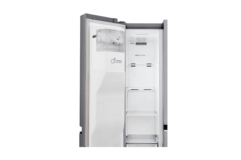 LG Americká chladnička | F | Hrubý objem 688 l | 431 kWh/rok | LG Lineární invertorový kompresor | LG Total No Frost | Multi-Air Flow™ | Vnější LED displej | Nápojový automat, GSL481PZXZ