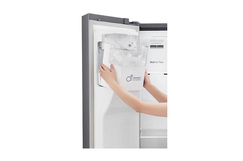 LG Americká chladnička | F | Hrubý objem 688 l | 431 kWh/rok | LG Lineární invertorový kompresor | LG Total No Frost | Multi-Air Flow™ | Vnější LED displej | Nápojový automat, GSL481PZXZ