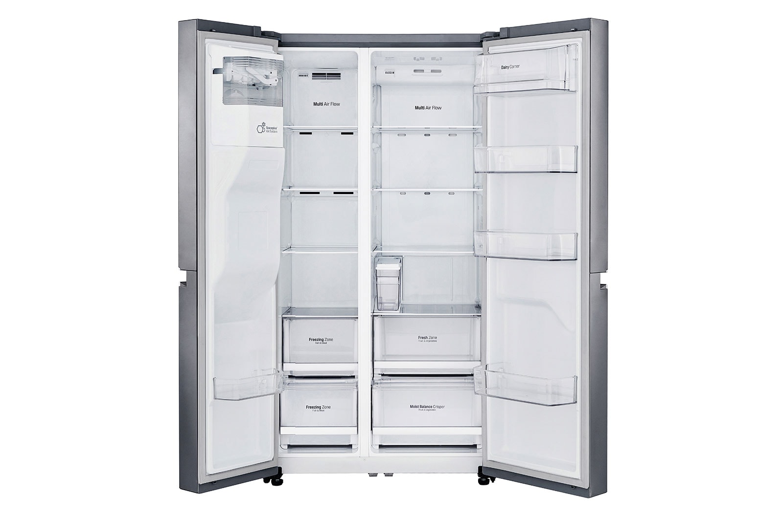 LG Americká chladnička | F | Hrubý objem 688 l | 431 kWh/rok | LG Lineární invertorový kompresor | LG Total No Frost  | Multi-Air Flow™ | Vnější LED displej | Nápojový automat, GSL481PZXZ
