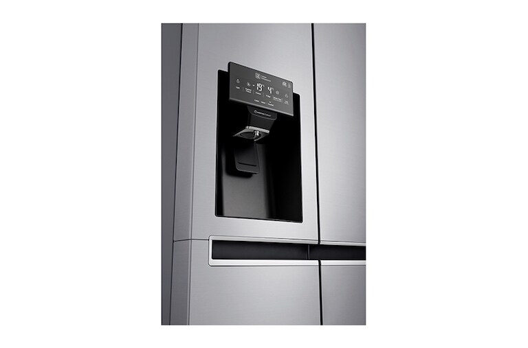 LG Americká chladnička | F | Hrubý objem 668 l | 431 kWh/rok | LG Lineární invertorový kompresor | LG Total No Frost | Multi-Air Flow™ | Vnější LED displej | Nápojový automat, GSL760PZUZ