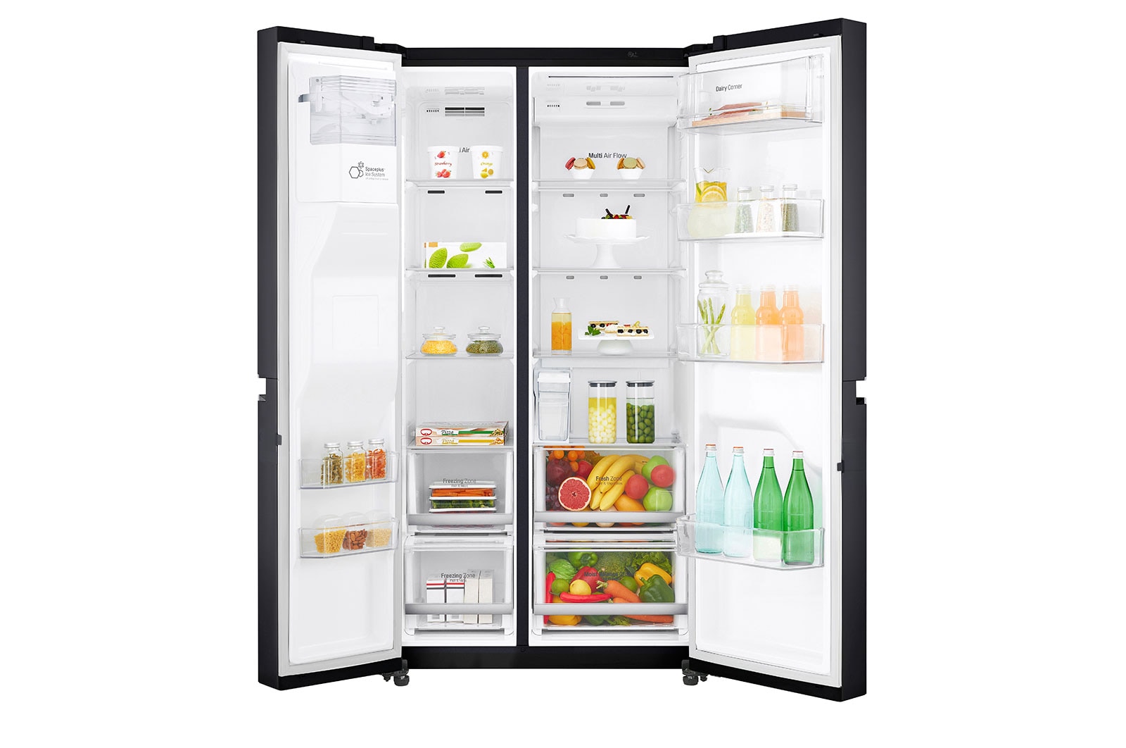 LG Americká chladnička | F | Hrubý objem 668 l | 431 kWh/rok | LG Lineární invertorový kompresor | LG Total No Frost | Door cooling™ | Multi-Air Flow™| Smart Diagnosis™+ WiFi, GSL761MCZZ