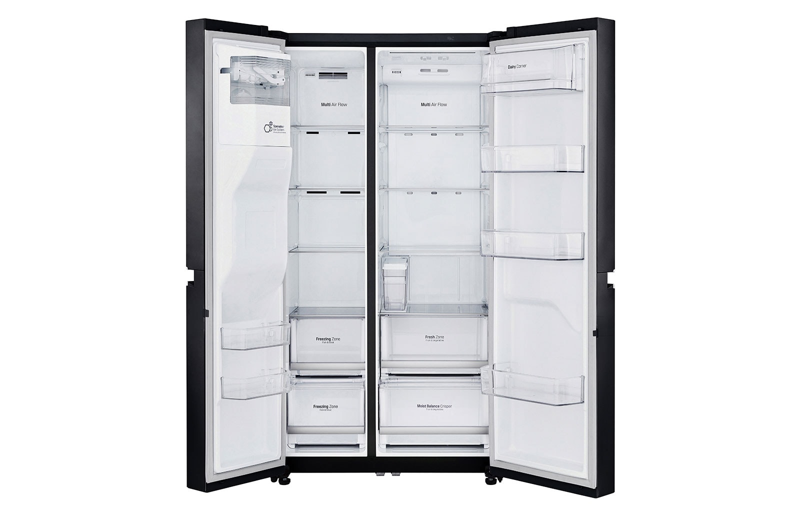 LG Americká chladnička | F | Hrubý objem 668 l | 431 kWh/rok | LG Lineární invertorový kompresor | LG Total No Frost | Door cooling™ | Multi-Air Flow™| Smart Diagnosis™+ WiFi, GSL761MCZZ