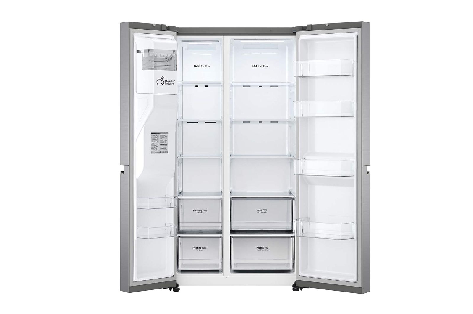LG Americká chladnička LG | D | 635 l | Lineární kompresor | DoorCooling+|Stříbrná, GSLV70PZTD