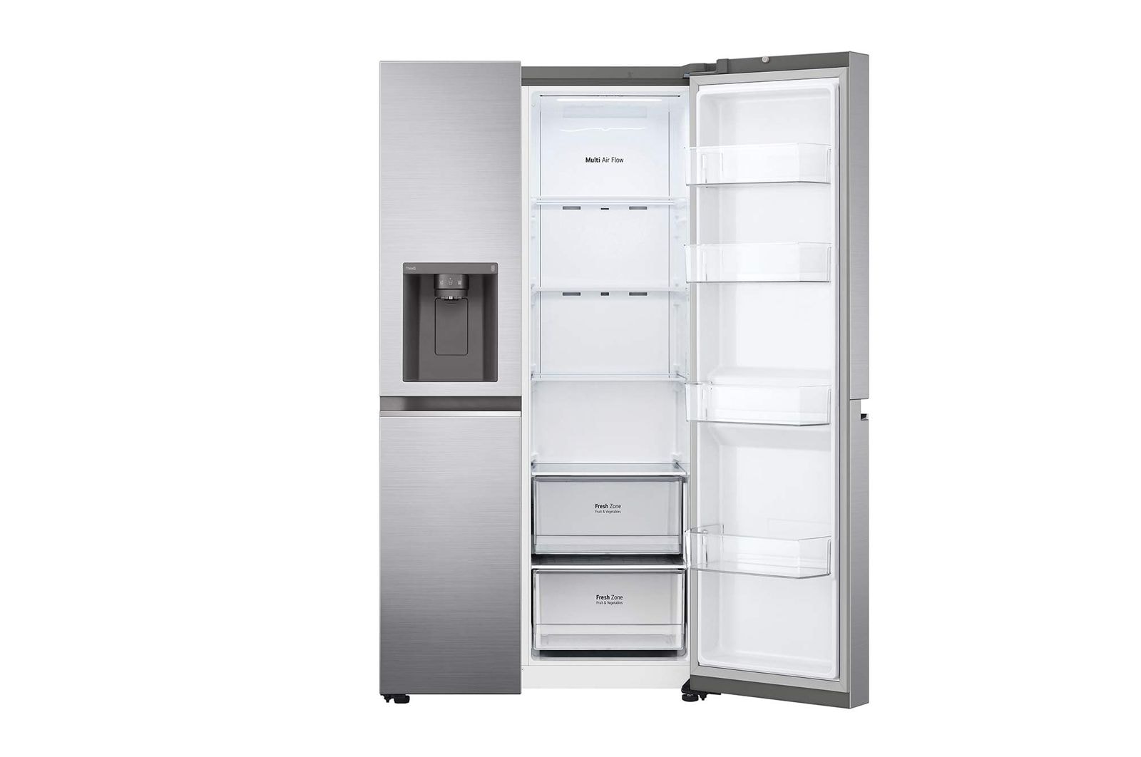 LG Americká chladnička LG | D | 635 l | Lineární kompresor | DoorCooling+|Stříbrná, GSLV70PZTD