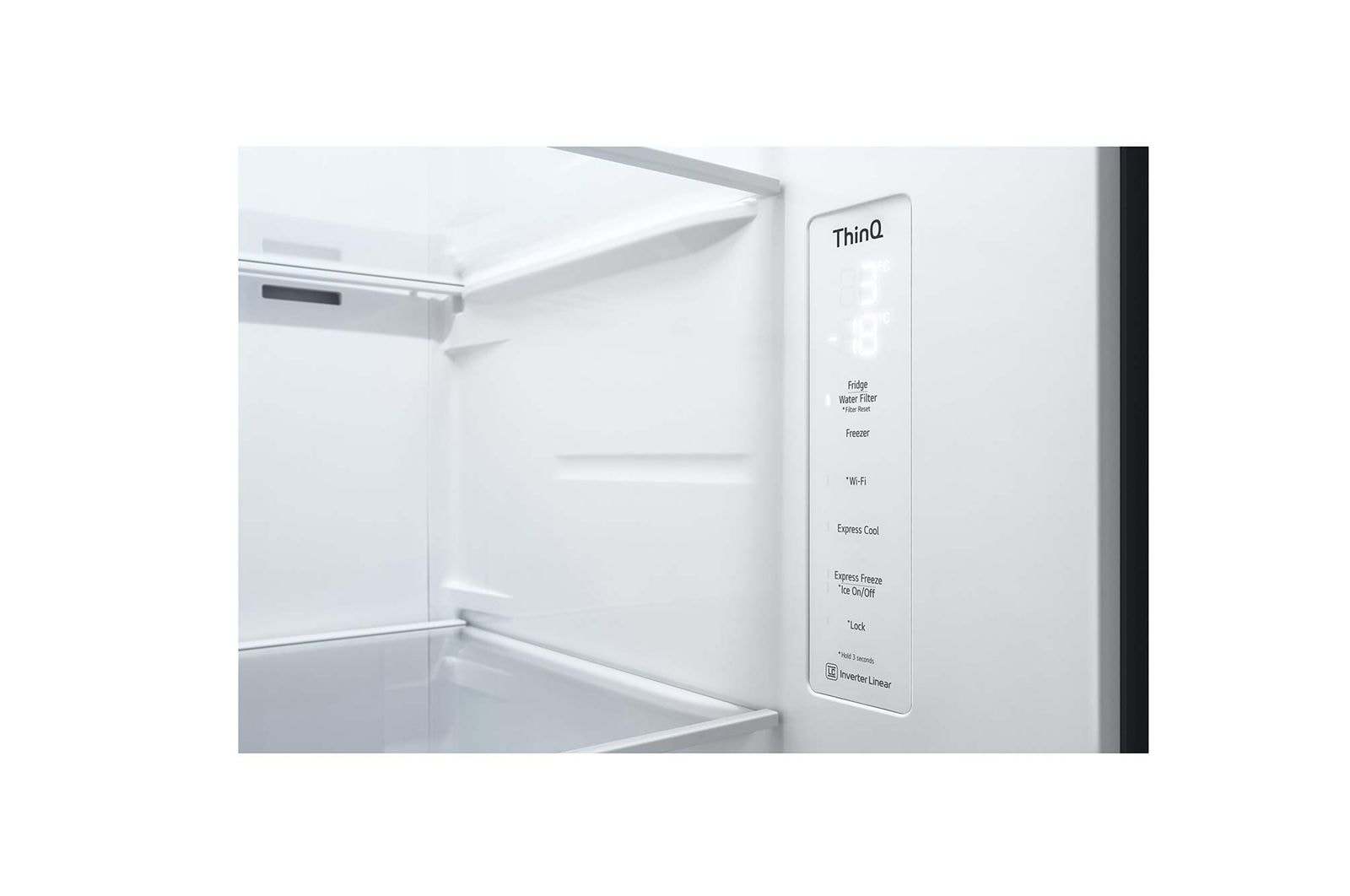 LG Americká chladnička LG | D | 635 l | Lineární kompresor | DoorCooling+|Stříbrná, GSLV70PZTD