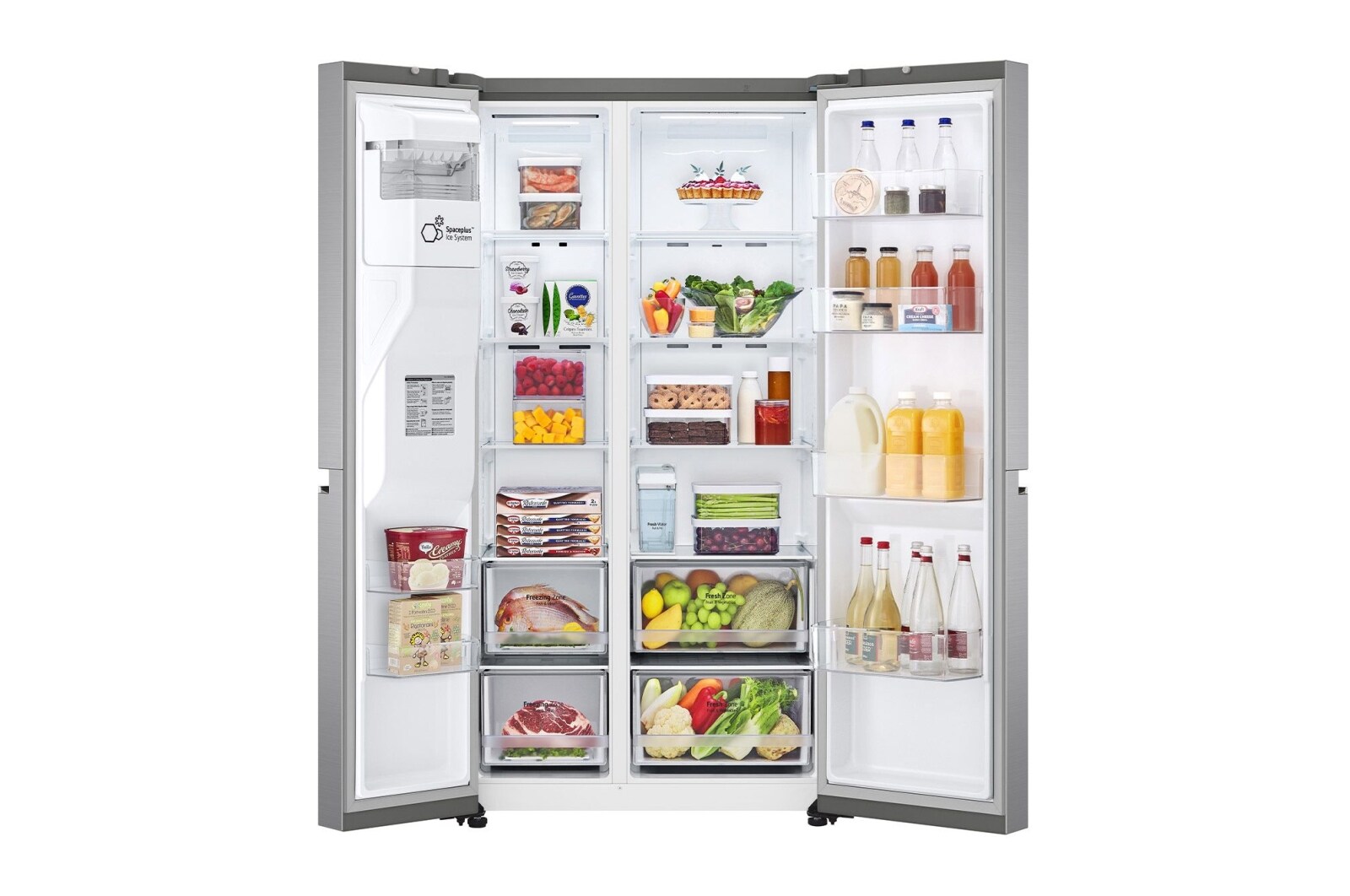 LG Americká chladnička | E (v rozsahu A až G) | Hrubý objem 674 l | 350 kWh / rok | Americká chladnička | LG Lineární kompresor | Multi Air Flow | AI Smart Learner | Door cooling |Deodorizer, GSLV70PZTE