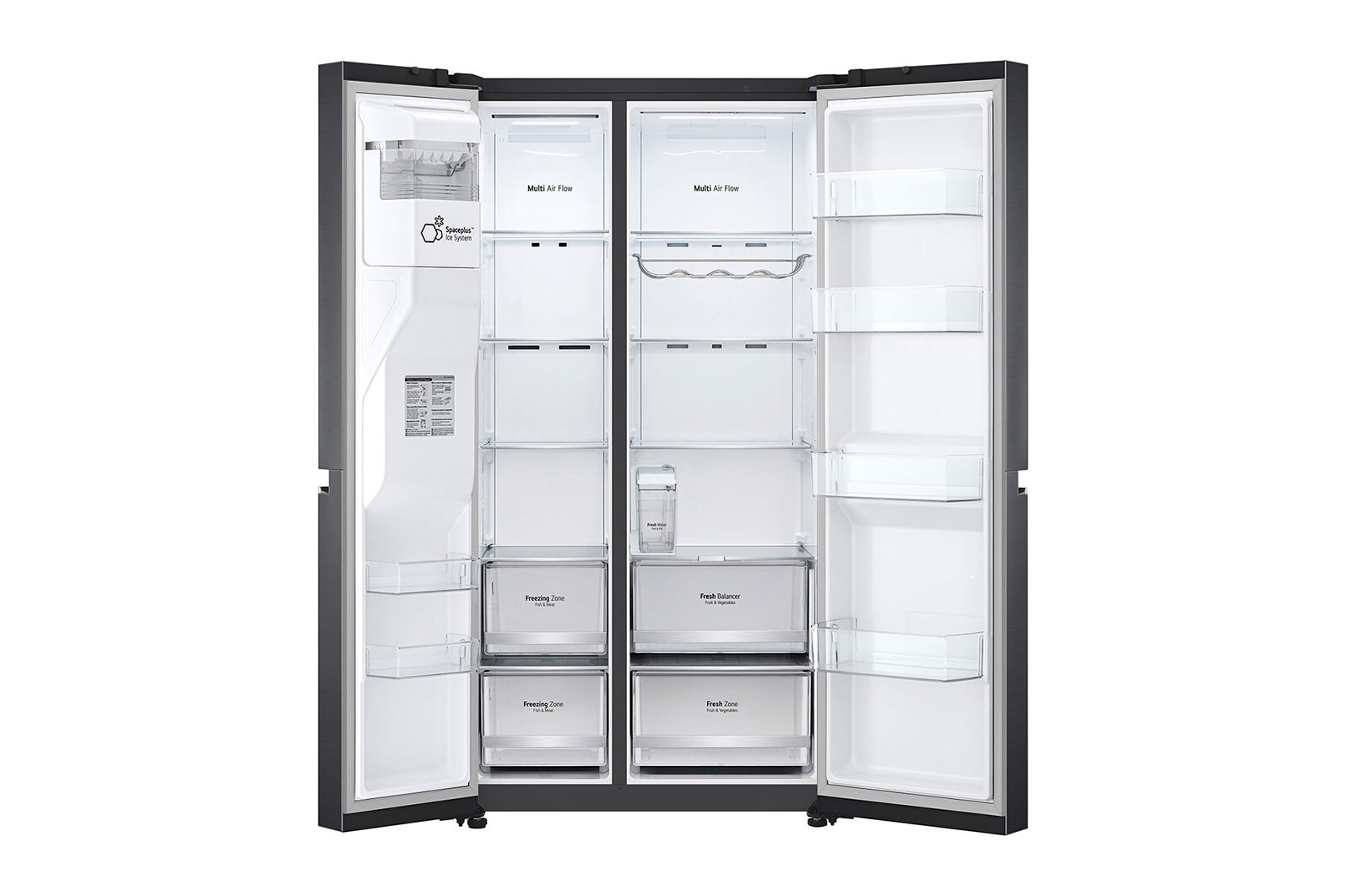 LG E (v rozsahu A až G) | Hrubý objem 674 l | 350 kWh/rok | LG Lineární kompresor | Multi Air Flow | Door Cooling | Deodorizer | LG ThinQ+WiFi | Fresh Balancer | AI Smart Learner, GSLV71MCLE