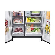LG E (v rozsahu A až G) | Hrubý objem 674 l | 350 kWh/rok | LG Lineární kompresor | Multi Air Flow | Door Cooling | Deodorizer | LG ThinQ+WiFi | Fresh Balancer | AI Smart Learner, GSLV71MCLE