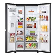 LG Americká chladnička LG | D | 635 l | Lineární kompresor | DoorCooling+|Černá/šedá, GSLV71MCTD