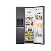 LG Americká chladnička LG | D | 635 l | Lineární kompresor | DoorCooling+|Černá/šedá, GSLV71MCTD