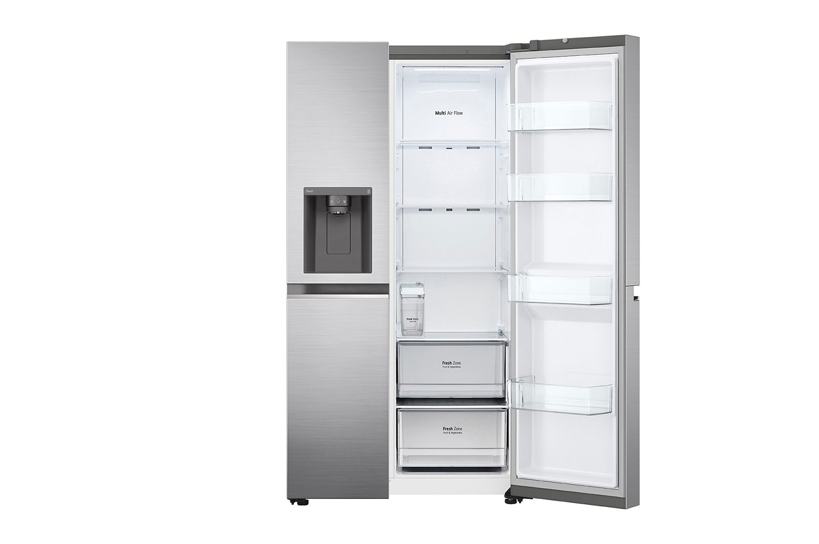 LG Americká chladnička LG | D | 635 l | Lineární kompresor | ThinQ™WiFi|Stříbrná, GSLV71PZTD