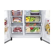 LG Americká chladnička LG | D | 635 l | Lineární kompresor | ThinQ™WiFi|Stříbrná, GSLV71PZTD