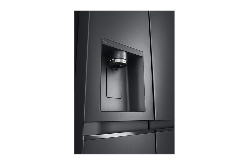 LG Americká chladnička | D (v rozsahu A až G) | Hrubý objem 674 l | 280 kWh/rok | LG Lineární kompresor | Multi Air Flow | Fresh Balancer | Door Cooling | LG ThinQ+WiFi | Smart Learner | UVnano, GSLV91MCAD