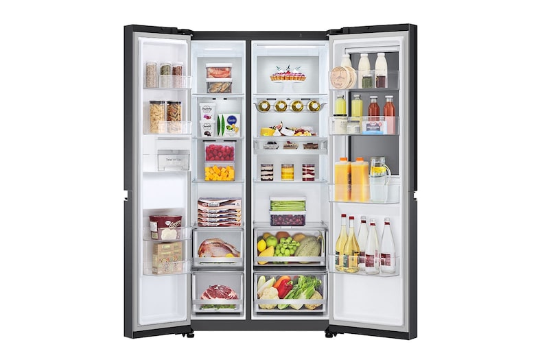 LG Americká chladnička LG | E | Invertorový lineární kompresor | InstaView Door-in-Door™, GSQV90MCAE