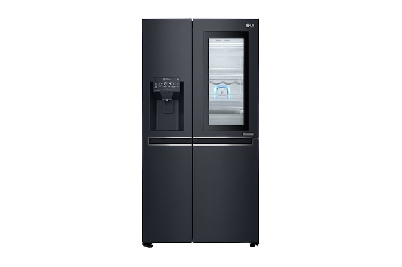 LG Americká chladnička | InstaView Door-in-Door™ | F | Hrubý objem 675 l | 431 kWh/rok | LG Lineární invertorový kompresor | LG Total No Frost | Multi-Air Flow™ | Nápojový automat | Pure N Fresh™ | ThinQ™ + WiFi, GSX960MTAZ