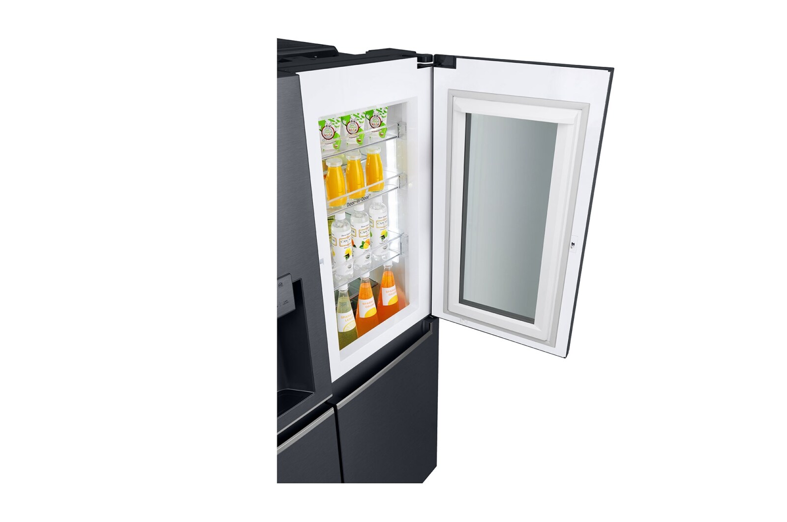 LG Americká chladnička | InstaView Door-in-Door™ | F | Hrubý objem 675 l | 431 kWh/rok | LG Lineární invertorový kompresor | LG Total No Frost | Multi-Air Flow™ | Nápojový automat | Pure N Fresh™ | ThinQ™ + WiFi, GSX960MTAZ