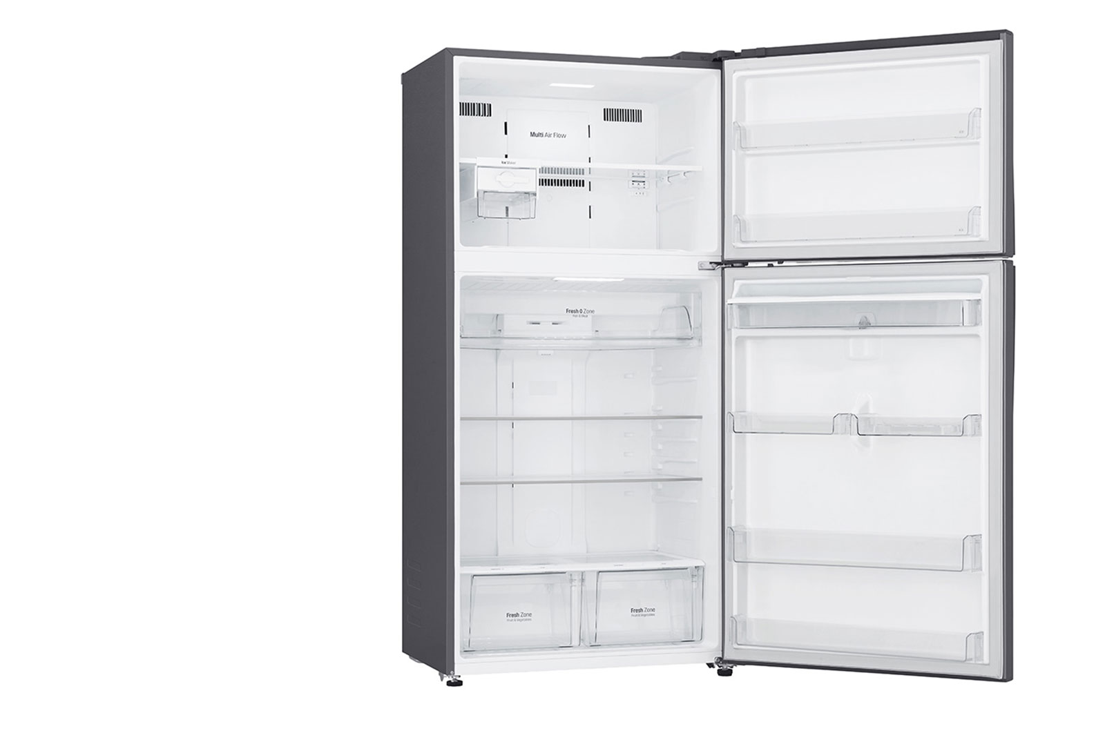 LG ﻿Kombinovaná chladnička | E (v rozsahu A až G) | Hrubý objem 630 l | 323 kWh/rok | LG Lineární invertorový kompresor | LG Total No Frost | Multi-Air Flow™ | Vnější LED displej | ThinQ™ + WiFi, GTF916PZPYD