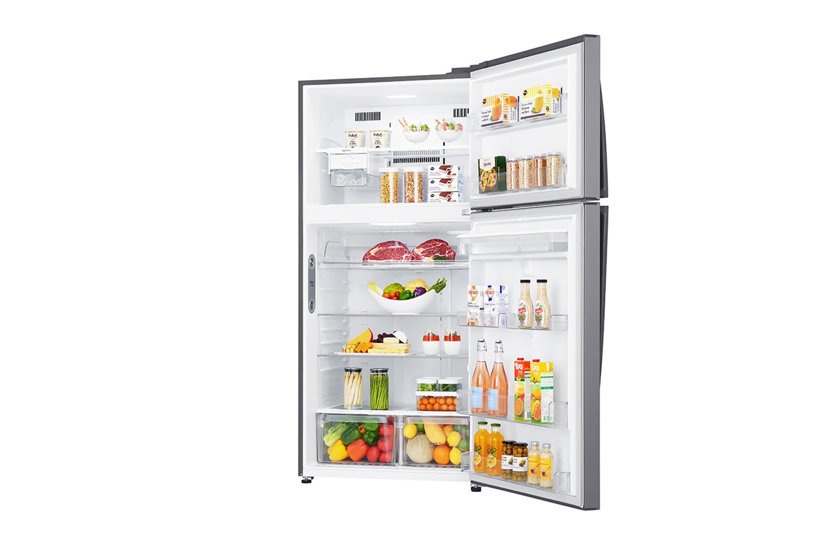 LG ﻿Kombinovaná chladnička | E (v rozsahu A až G) | Hrubý objem 630 l | 323 kWh/rok | LG Lineární invertorový kompresor | LG Total No Frost | Multi-Air Flow™ | Vnější LED displej | ThinQ™ + WiFi, GTF916PZPYD