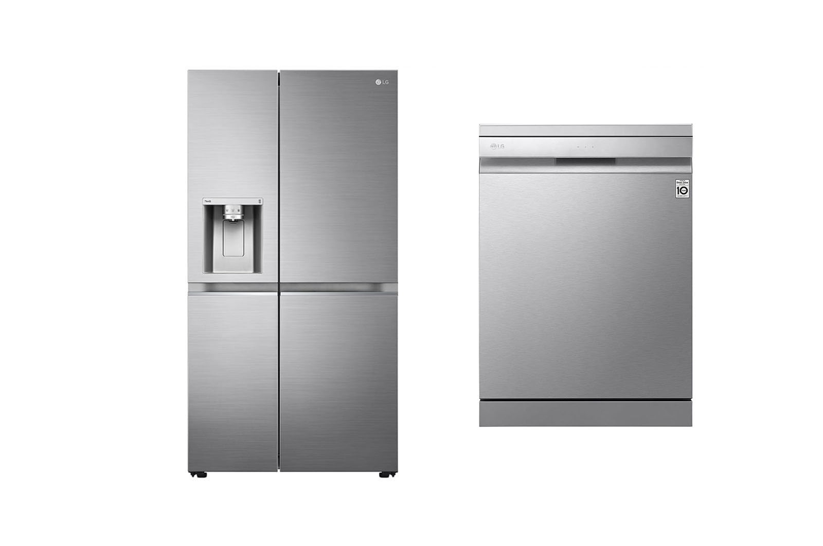 Čelní pohled na KUCHYŇSKÝ SET  | Americká chladnička GSLV90PZAE &#43; Myčka na nádobí DF425HSS KITCHEN11