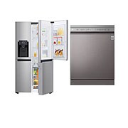 Čelní pohled na KUCHYŇSKÝ SET  | Americká chladnička GSJ760PZZE &#43; Myčka na nádobí DF325FP KITCHEN2