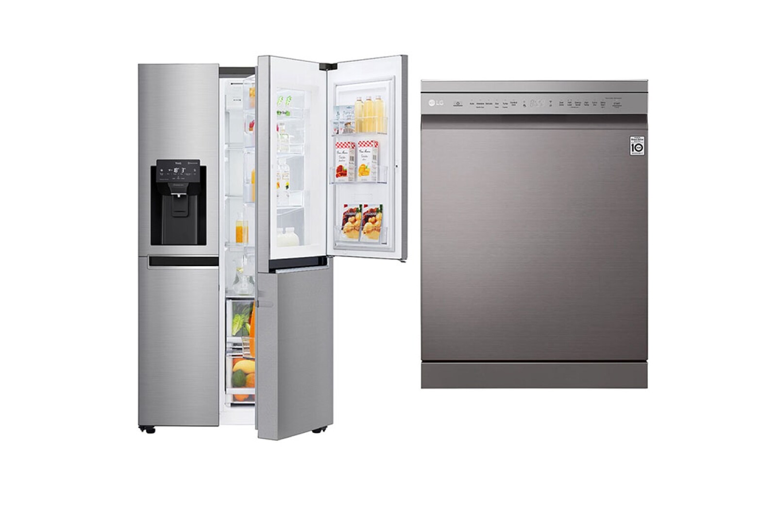Čelní pohled na KUCHYŇSKÝ SET  | Americká chladnička GSJ760PZZE &#43; Myčka na nádobí DF325FP KITCHEN2