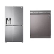 Čelní pohled na KUCHYŇSKÝ SET  | Americká chladnička GSLV90PZAE &#43; Myčka na nádobí DF325FP KITCHEN5