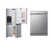 Čelní pohled na KUCHYŇSKÝ SET  | Americká chladnička GSJ760PZZE &#43; Myčka na nádobí DF425HSS KITCHEN8