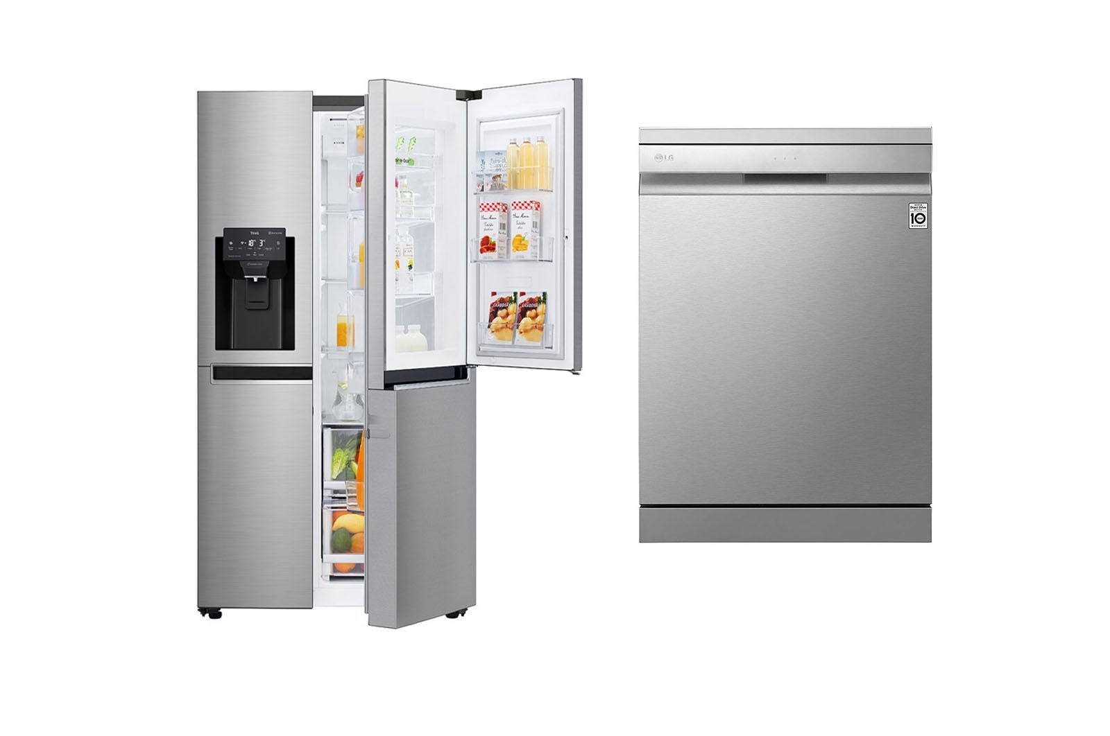Čelní pohled na KUCHYŇSKÝ SET  | Americká chladnička GSJ760PZZE &#43; Myčka na nádobí DF425HSS KITCHEN8