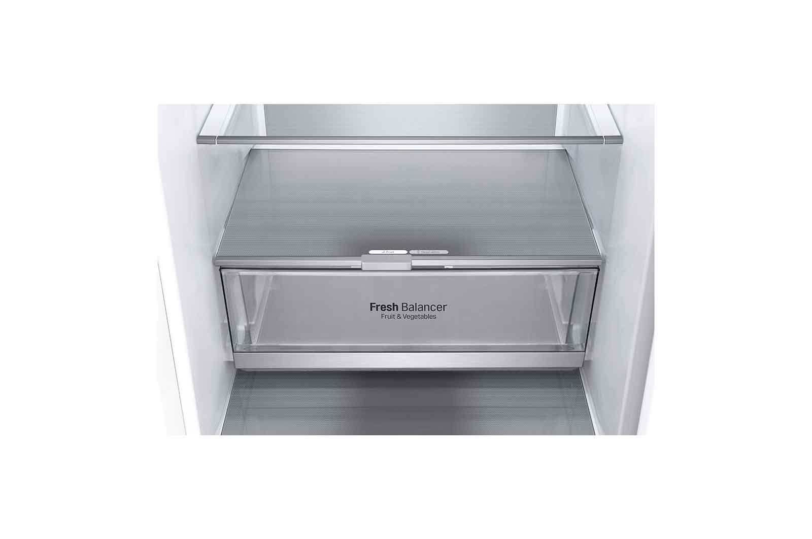 LG ﻿Kombinovaná chladnička | C | Hrubý objem 419 l | 172 kWh/rok | LG Lineární invertorový kompresor | LG Total No Frost | DoorCooling+™ | Vnitřní LED displej | Smart Diagnosis™, GBB72SWVCN