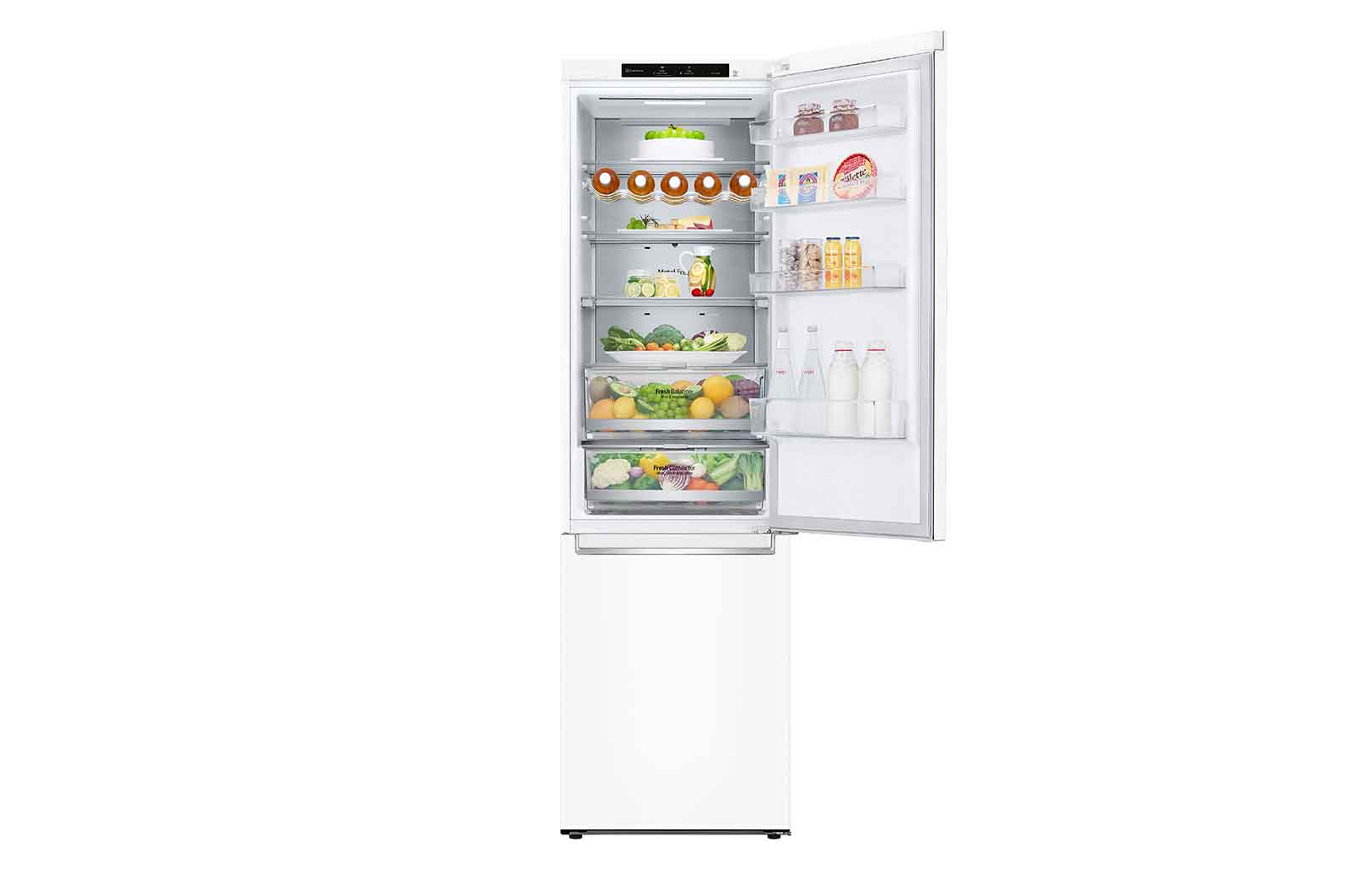 LG ﻿Kombinovaná chladnička | C | Hrubý objem 419 l | 172 kWh/rok | LG Lineární invertorový kompresor | LG Total No Frost | DoorCooling+™ | Vnitřní LED displej | Smart Diagnosis™, GBB72SWVCN