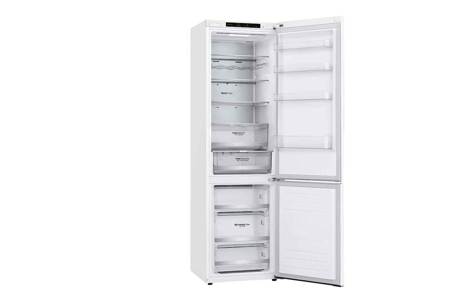 LG ﻿Kombinovaná chladnička | C | Hrubý objem 419 l | 172 kWh/rok | LG Lineární invertorový kompresor | LG Total No Frost | DoorCooling+™ | Vnitřní LED displej | Smart Diagnosis™, GBB72SWVCN